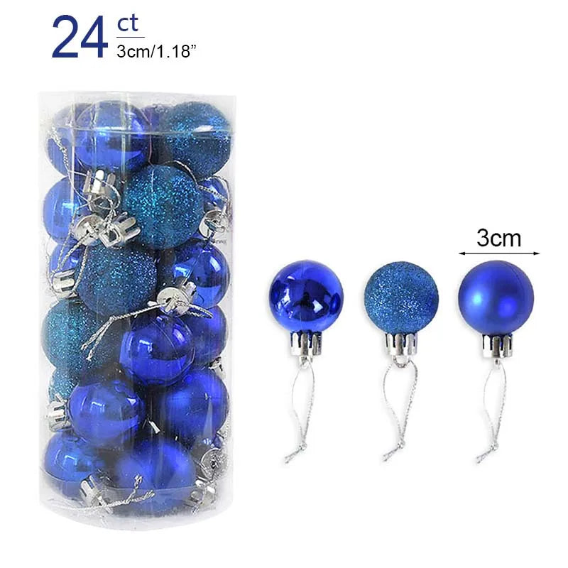 1Box Christmas Balls Christmas Tree Ornaments Ball Xmas Hanging Tree Pendants Home Party Decor 2026 New Year Gift Noel Navidad