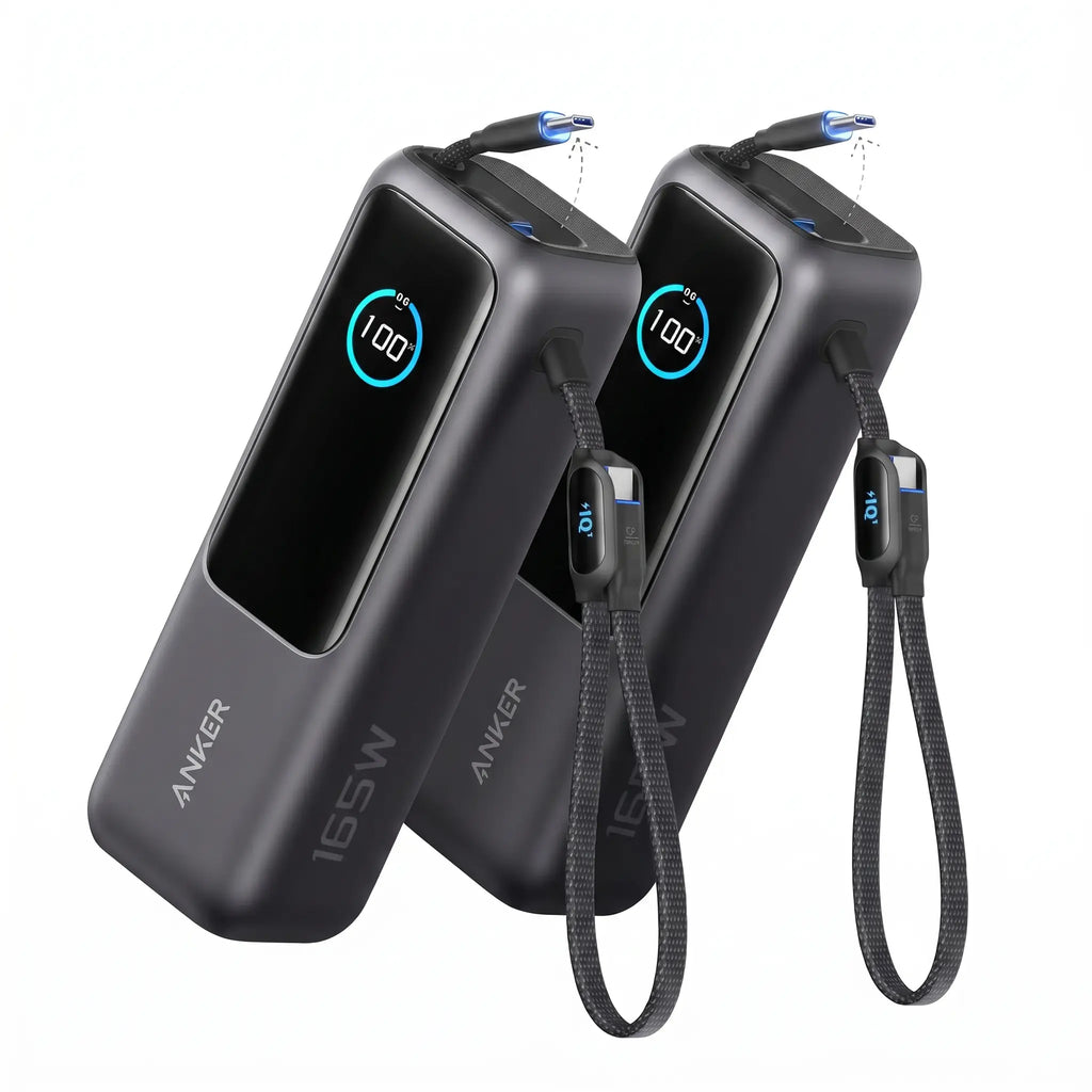 【Power Bank】Anker 165W 25,000Mah Laptop Power Bank, Portable Charger with Built-In Retractable USB-C Cable, 4-Device Fast Charging Battery Pack for Travel and Work,Summerwins,Fathersdaygift,#Dealsforyoudays