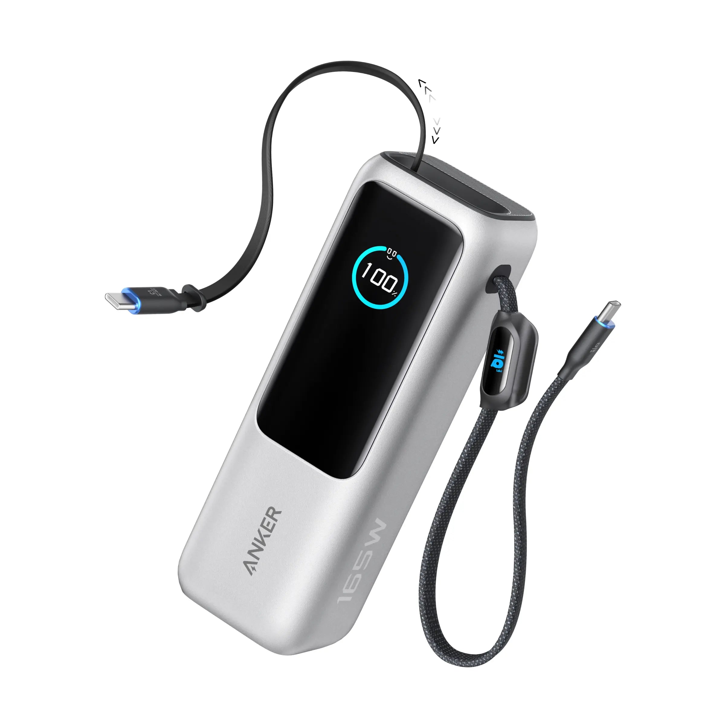 【Power Bank】Anker 165W 25,000Mah Laptop Power Bank, Portable Charger with Built-In Retractable USB-C Cable, 4-Device Fast Charging Battery Pack for Travel and Work,Summerwins,Fathersdaygift,#Dealsforyoudays