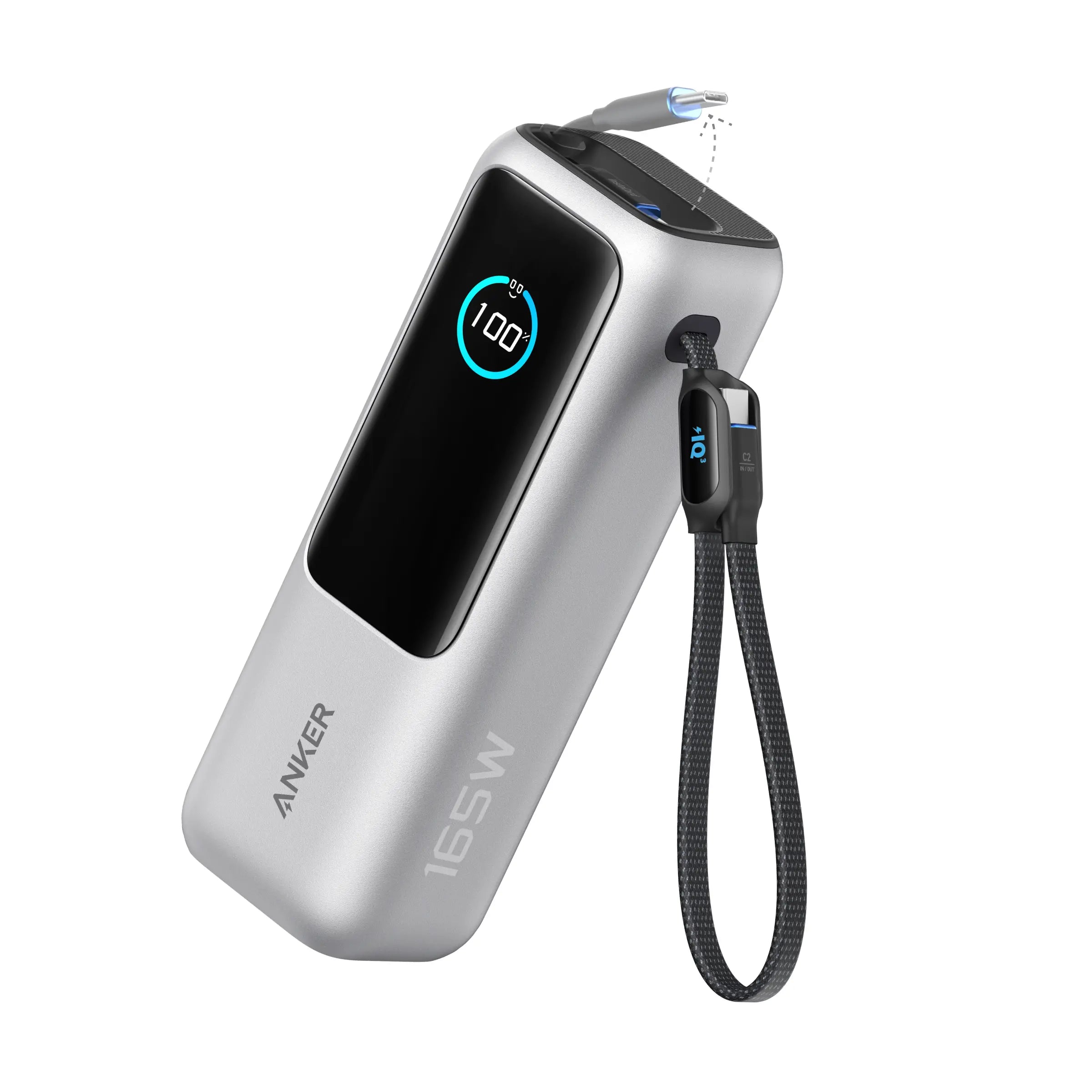 【Power Bank】Anker 165W 25,000Mah Laptop Power Bank, Portable Charger with Built-In Retractable USB-C Cable, 4-Device Fast Charging Battery Pack for Travel and Work,Summerwins,Fathersdaygift,#Dealsforyoudays