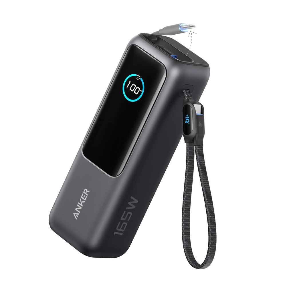 【Power Bank】Anker 165W 25,000Mah Laptop Power Bank, Portable Charger with Built-In Retractable USB-C Cable, 4-Device Fast Charging Battery Pack for Travel and Work,Summerwins,Fathersdaygift,#Dealsforyoudays
