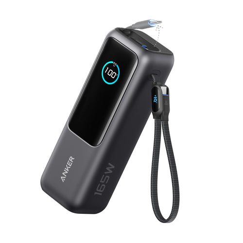 【Power Bank】Anker 165W 25,000Mah Laptop Power Bank, Portable Charger with Built-In Retractable USB-C Cable, 4-Device Fast Charging Battery Pack for Travel and Work,Summerwins,Fathersdaygift,#Dealsforyoudays