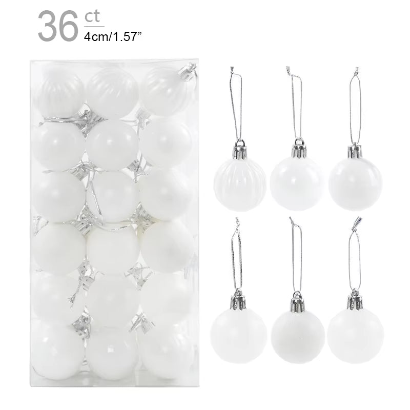 1Box Christmas Balls Christmas Tree Ornaments Ball Xmas Hanging Tree Pendants Home Party Decor 2026 New Year Gift Noel Navidad