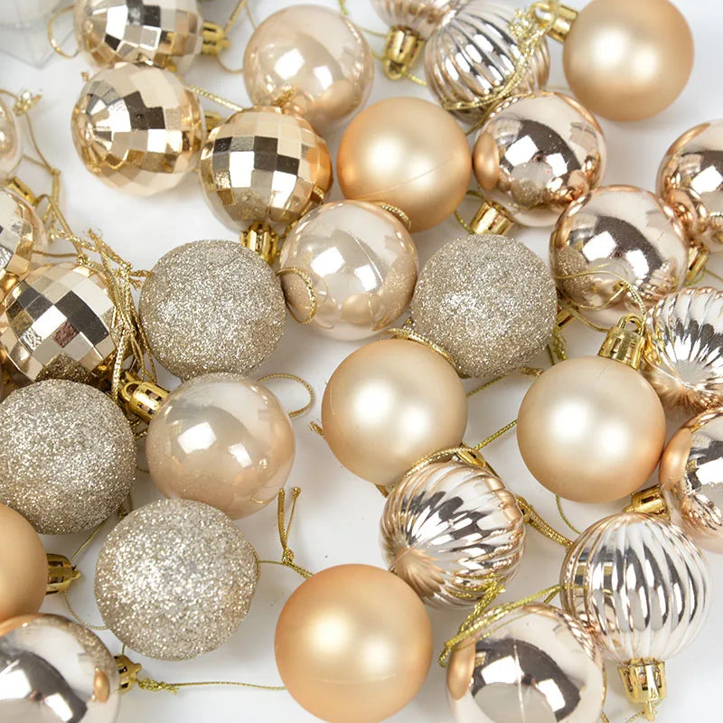 1Box Christmas Balls Christmas Tree Ornaments Ball Xmas Hanging Tree Pendants Home Party Decor 2026 New Year Gift Noel Navidad